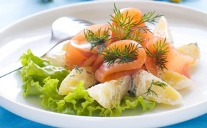 potato and smoked salmon salad